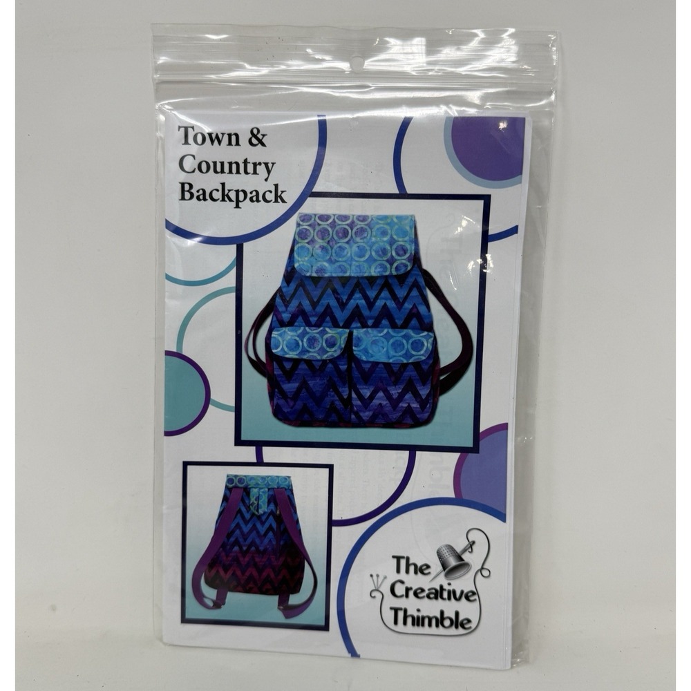 The Creative Thimble Town & Country Backpack Sewing Pattern  - Med Size Bag 2014